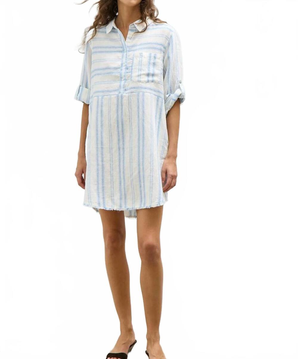 NEW MELISSA NEPTON rosella dress in blue stripe